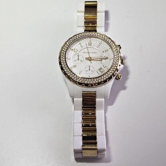Michael Kors Womens Watch - crystal face with Gold Tone band. Model MK-5417 main image 4